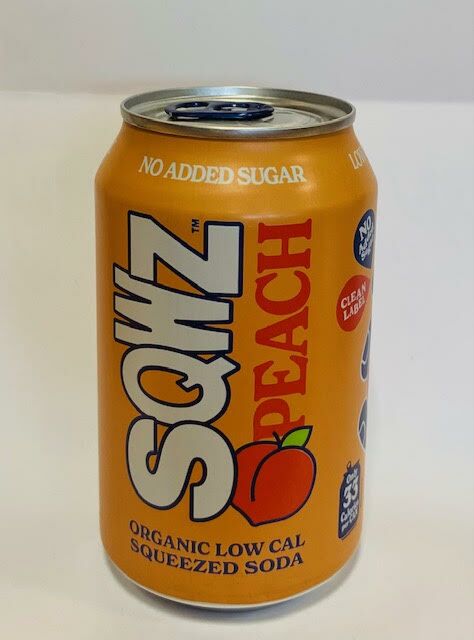 SQWZ Peach - Blik 33cl - Low Cal Soda